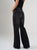Ref: 065626 Jean Mom Flare, rígido, tiro alto,  detalle en pretina, tono gris oscuro