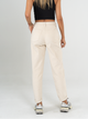 Ref: 068720 Pantalón slouchy, stretch, sin prenses, en corduroy, tiro alto, tono beige