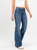 Ref: 065475 Jean flare stretch, bota ancha, tiro alto, tono azul medio oscuro