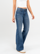 Ref: 065475 Jean flare stretch, bota ancha, tiro alto, tono azul medio oscuro