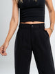 Ref: 069708 Pantalón slouchy, prenses, tejido liviano, tiro alto, tono negro