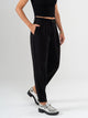 Ref: 069708 Pantalón slouchy, prenses, tejido liviano, tiro alto, tono negro