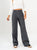 Ref: 069656 Pantalón straight leg, tiro alto, tejido plano liviano, detalle cierres, tono gris oscuro