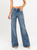 Ref: 065491 Jean palazzo, stretch, tiro alto, azul medio oscuro
