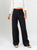 Ref: 069654 Pantalón straight leg, tiro alto, tejido plano liviano, detalle cierres, tono negro