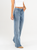 Ref: 065492 Jean palazzo, stretch, tiro alto, tono azul medio