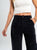 Ref: 069701 Pantalón slouchy, corduroy, rigido, tiro alto, tono negro