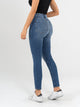 Ref: 065020 Jean skinny stretch, tiro alto, tono azul medio