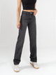 Ref: 065125 Pantalón Mom fit slim cropped, rígido, tiro medio, tono gris oscuro