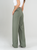 Ref: 069477 Pantalón straight leg, sin prenses, tejido liviano, tiro alto, tono verde