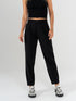 Ref: 069708 Pantalón slouchy, prenses, tejido liviano, tiro alto, tono negro