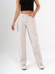 Ref: 069586 Pantalón barrel, rígido, cropped, tiro medio, diseño cinco bolsillos, tono arena