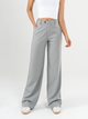 Ref: 069415 Pantalón straight leg, stretch, sin prense, tono gris claro, detalle en pretina