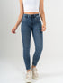 Ref: 065691 Jean Skinny stretch, tiro alto, tono azul medio