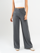 Ref: 069607 Pantalón palazzo, stretch, tejido plano liviano, detalle en pretina, tono gris medio