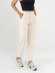 Ref: 068720 Pantalón slouchy, stretch, sin prenses, en corduroy, tiro alto, tono beige