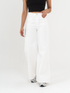 Ref: 069096 Pantalón mom flare, palazzo stretch, tiro alto, tono ivory