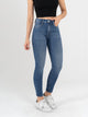 Ref: 065020 Jean skinny stretch, tiro alto, tono azul medio