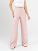 Ref: 069468 Pantalón mom flare, sin prense, tono rosa, tejido plano liviano, tiro alto