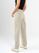Ref: 069585 Pantalón barrel, rígido, cropped, tiro medio, diseño cinco bolsillos, tono verde