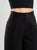 Ref: 069739 Pantalón palazzo, prenses, tono negro, tejido plano liviano, tiro alto