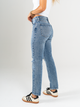 Ref: 065684 Jean Mom fit, rígido, tiro alto, tono azul medio