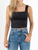 Ref: 12580  Crop Top escote cuadrado, tela stretch.