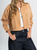 Ref: 0610370 Chaqueta cropped, tono camel, bolsillos con taches y broches delanteros