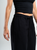 Ref: 069623 Pantalón mom flare, sin prense, corte delantero, pretina con resorte, tono negro