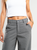 Ref: 069675 Pantalón mom flare, sin prense, tejido plano liviano, tiro alto, vivo en costado, tono gris