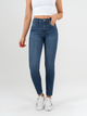 Ref: 065011 Jean skinny stretch, tiro alto, tono azul medio